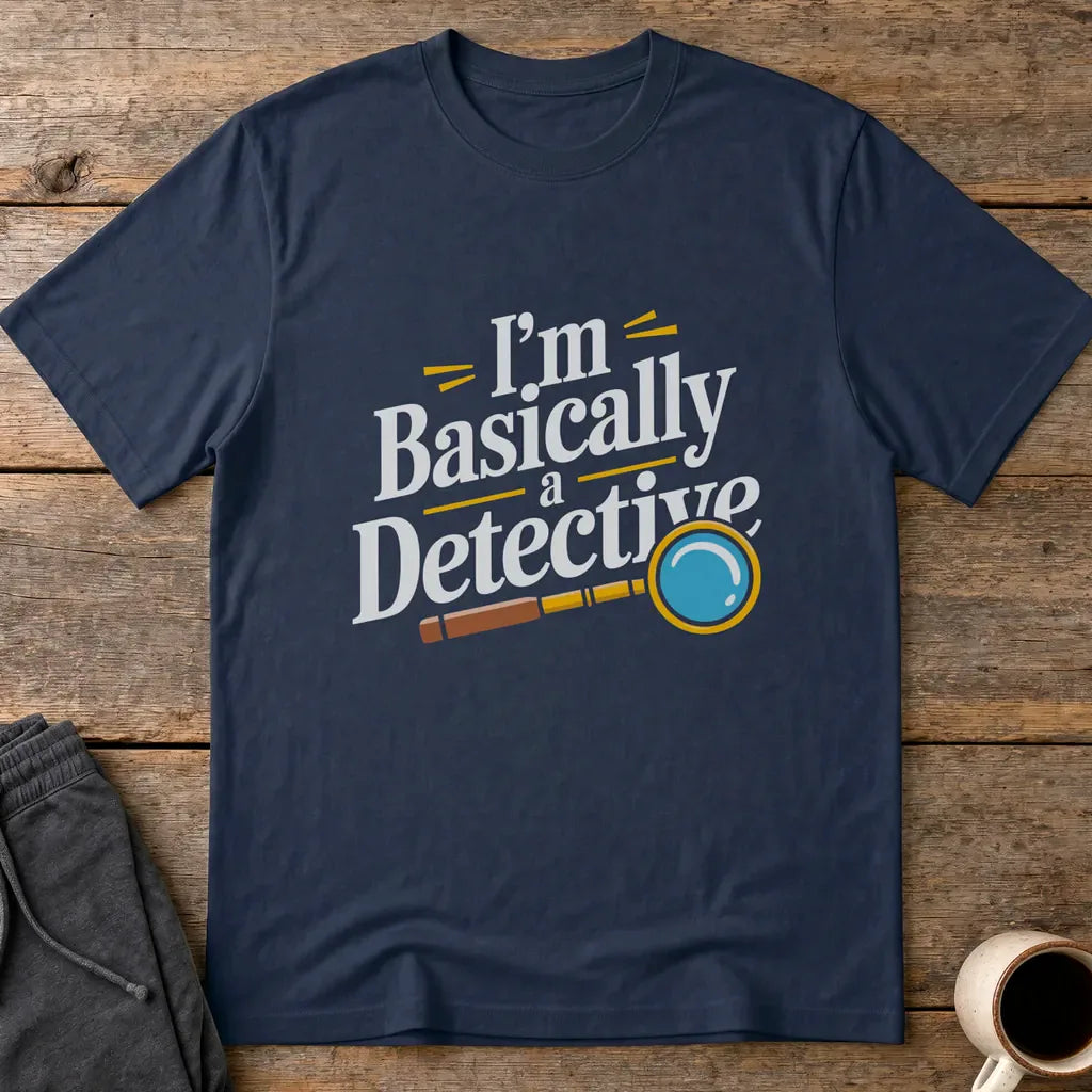 Basically a Detective T-Shirt - Navy