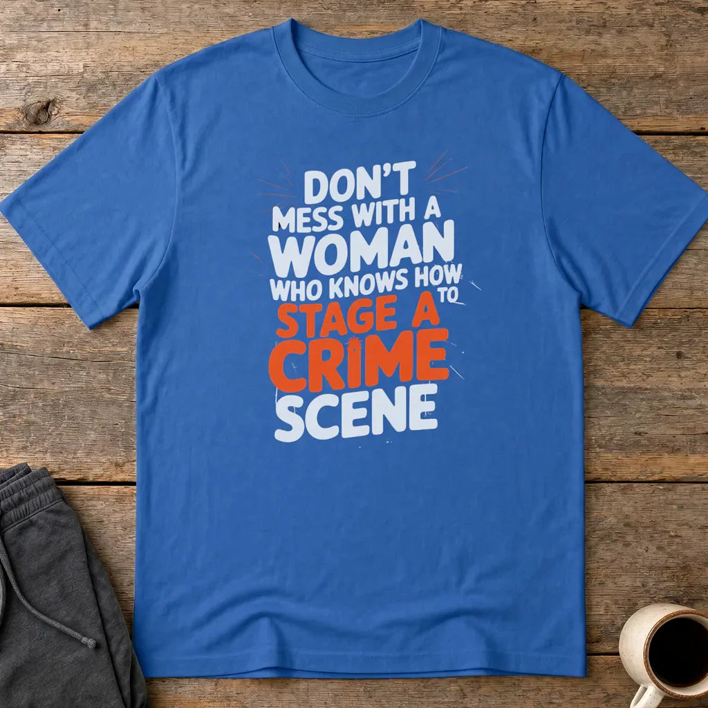 Staging a Crime Scene T-Shirt - Royal