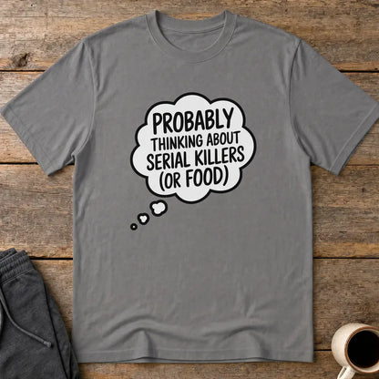 Serial Killers and Snacks T-Shirt - Charcoal