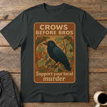 Crows Before Bros T-Shirt - Black