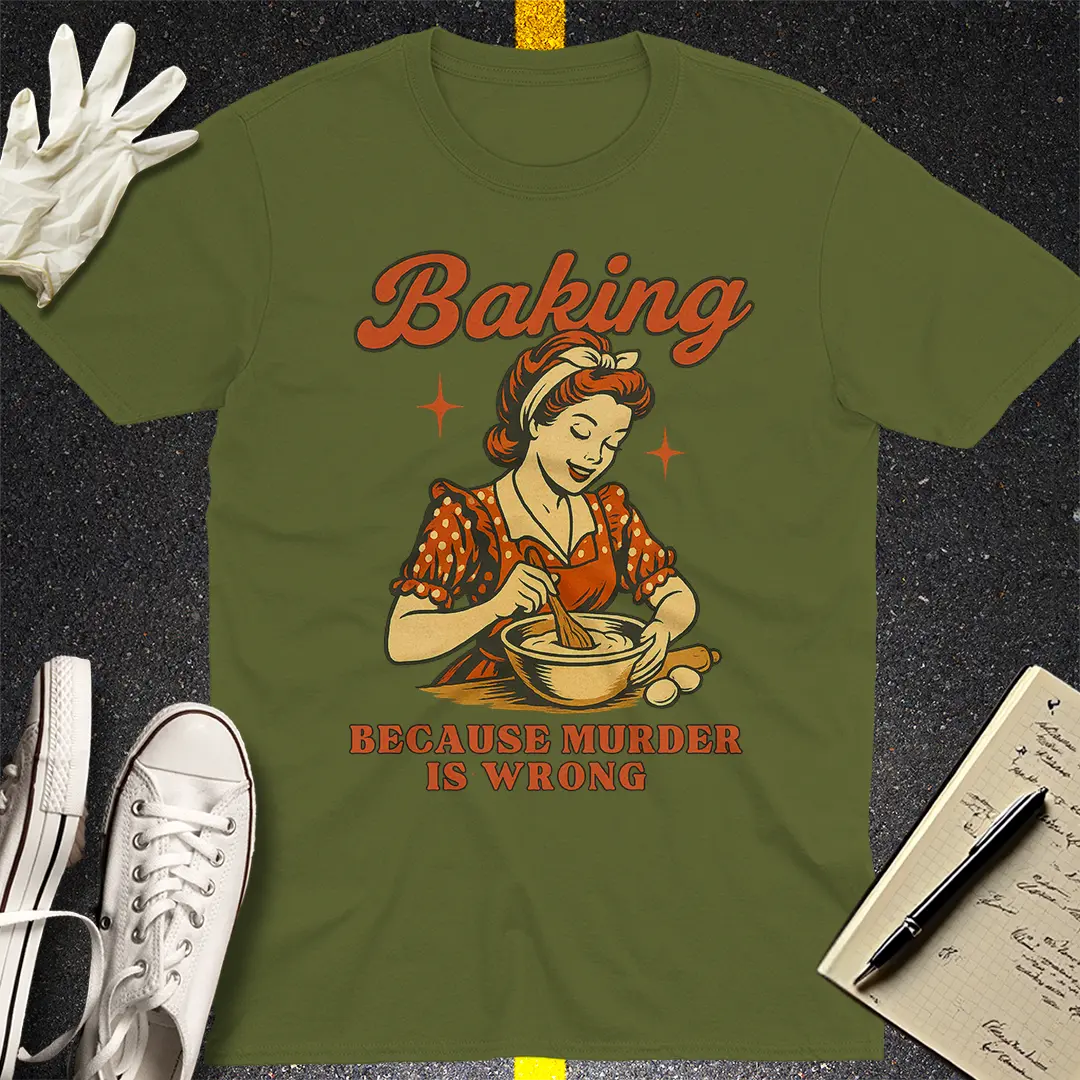 Crows Before Bros T-shirt - Military Green