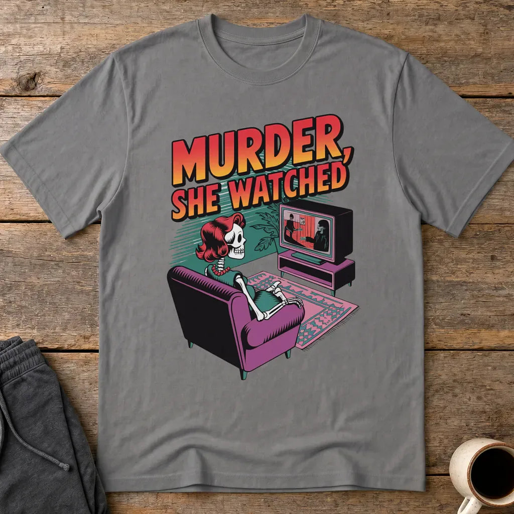Murder She Watched T-Shirt - Charcoal