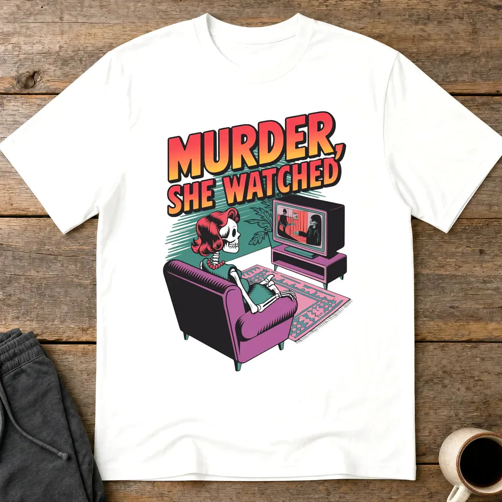 Murder She Watched T-Shirt - White
