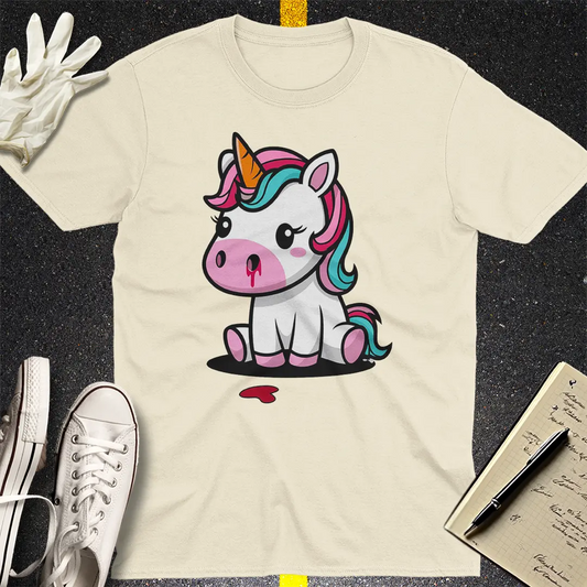 Bloody Cute Unicorn T-Shirt - Natural