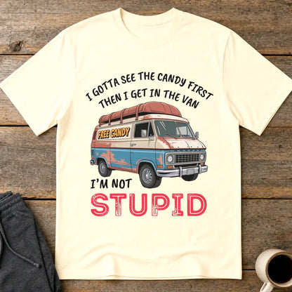 Not Stupid Candy Van T-Shirt - Natural