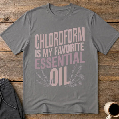 Chloroform Essential Oil T-Shirt - Charcoal