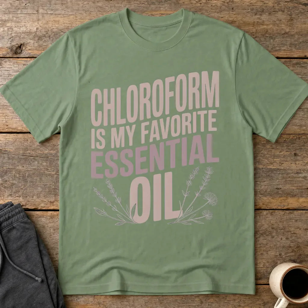 Chloroform Essential Oil T-Shirt - Military Green