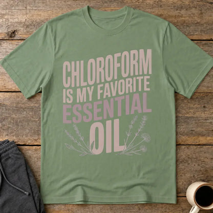 Chloroform Essential Oil T-Shirt - Military Green