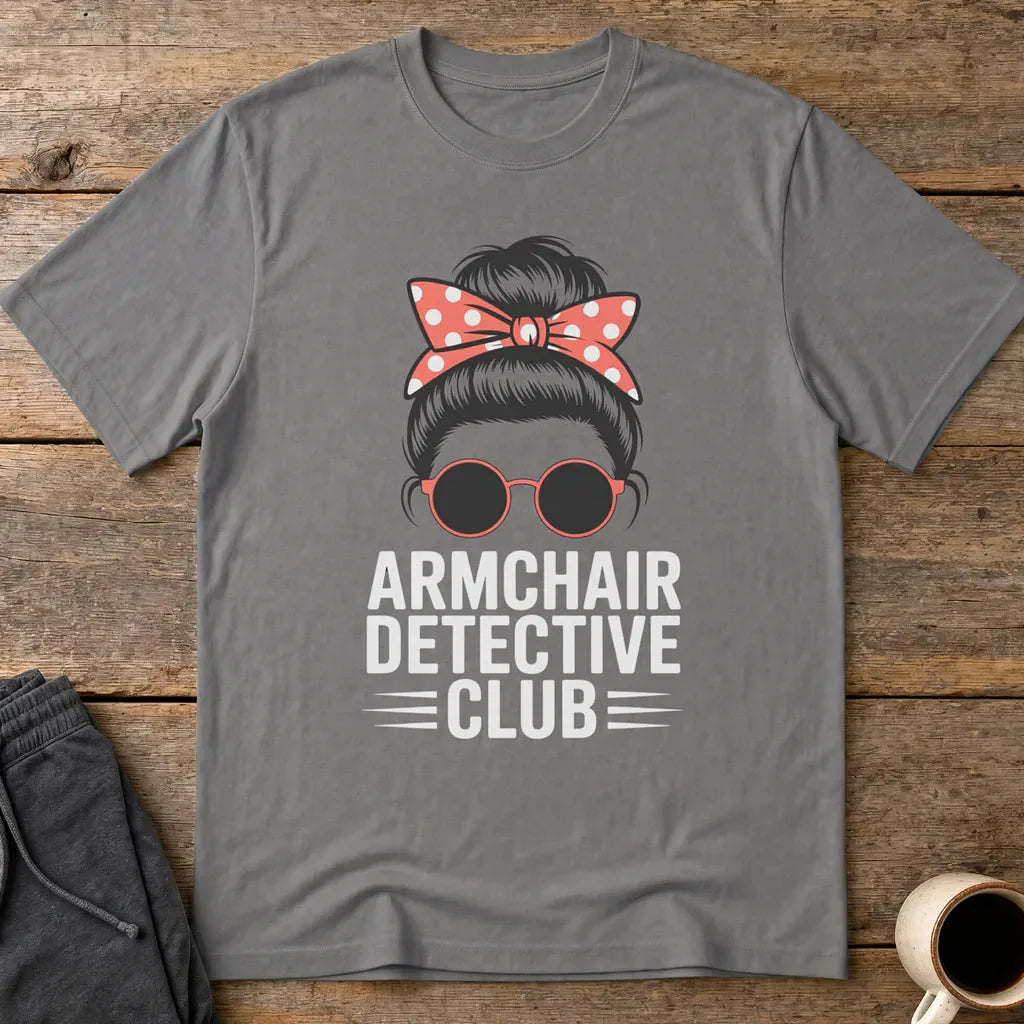 Armchair Detective Club T-Shirt - Charcoal