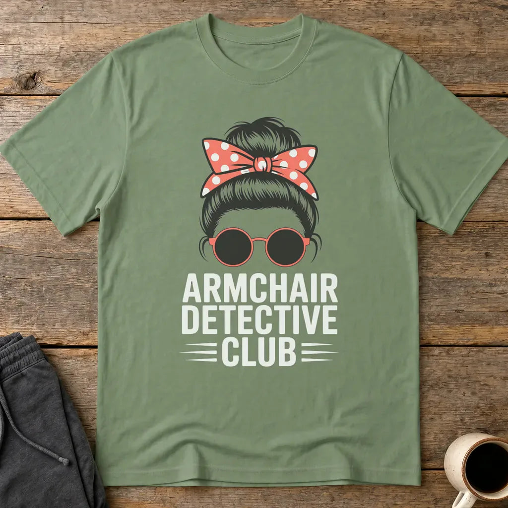 Armchair Detective Club T-Shirt - Military Green