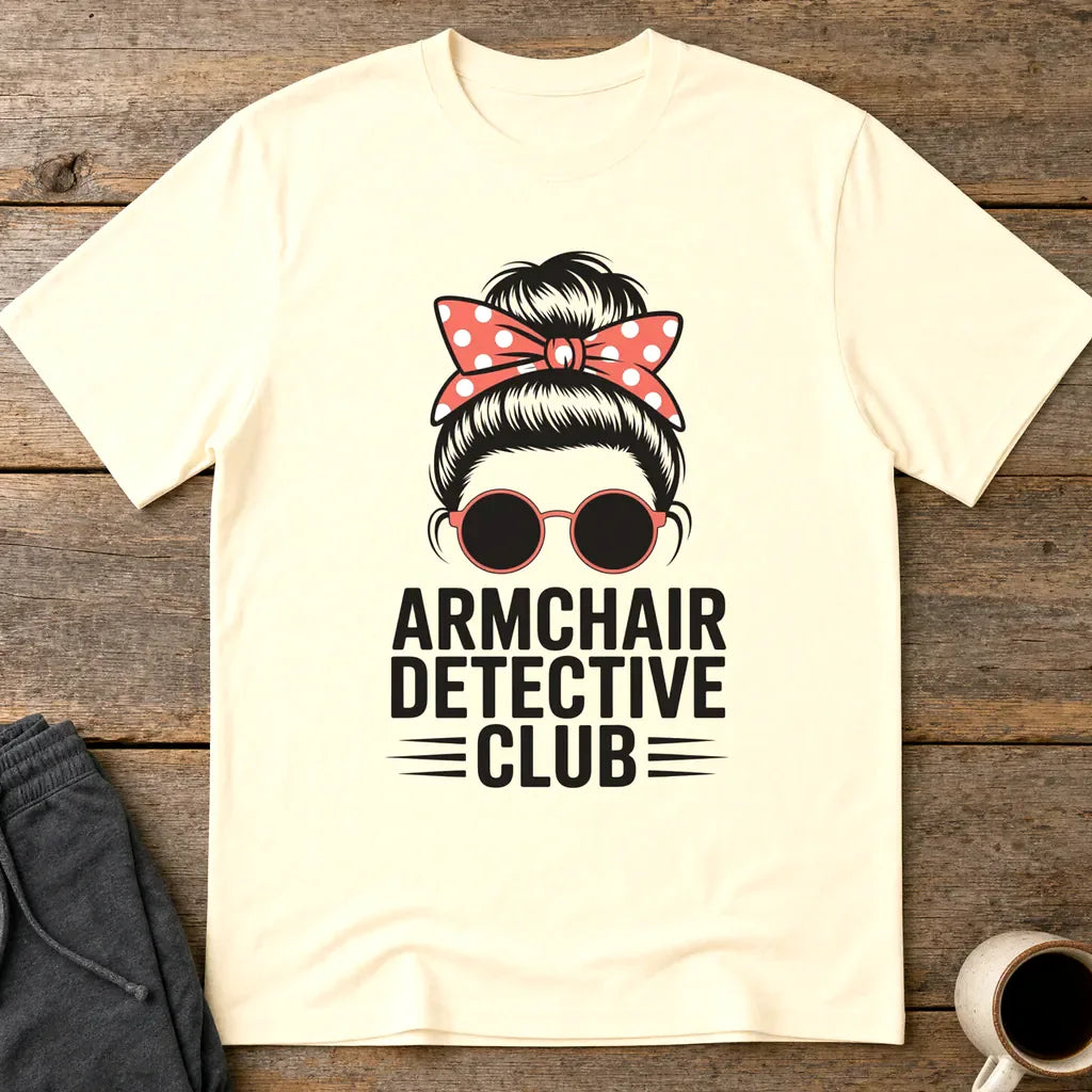 Armchair Detective Club T-Shirt - Natural