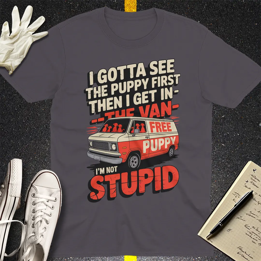 Free Puppy Logic T-Shirt - Charcoal