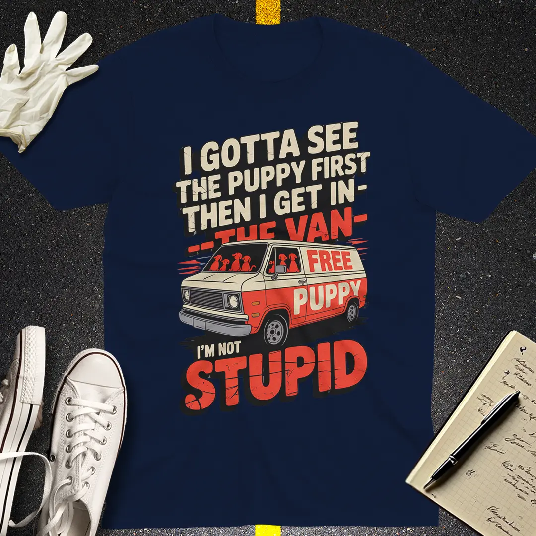 Free Puppy Logic T-Shirt - Navy