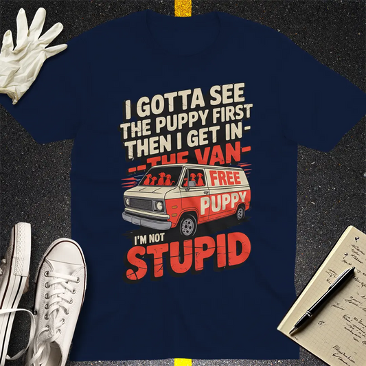 Free Puppy Logic T-Shirt - Navy