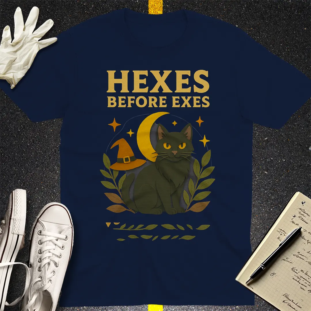 Hexes Before Exes T-Shirt - Navy