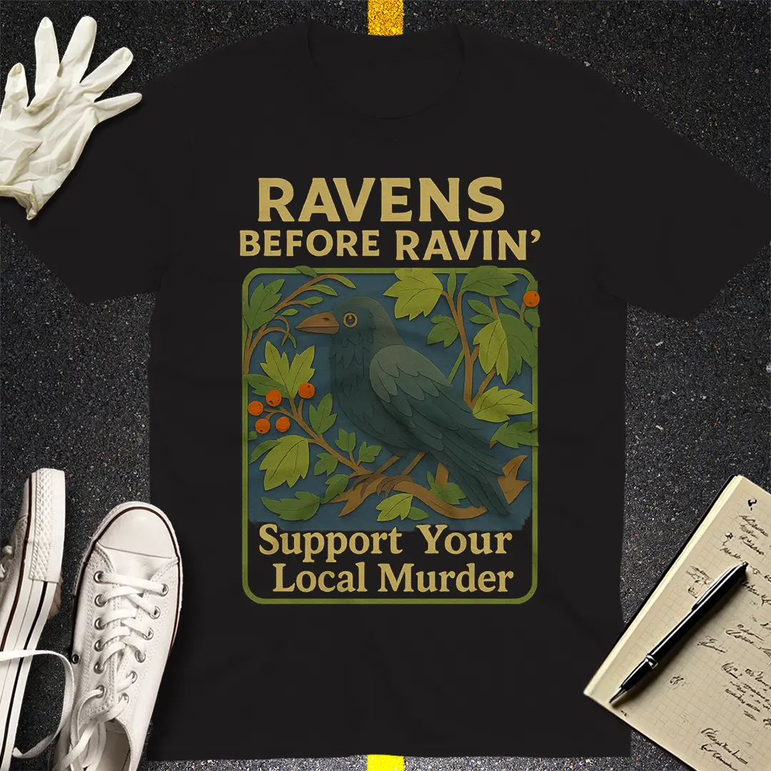Ravens Before Ravin' T-Shirt - Black