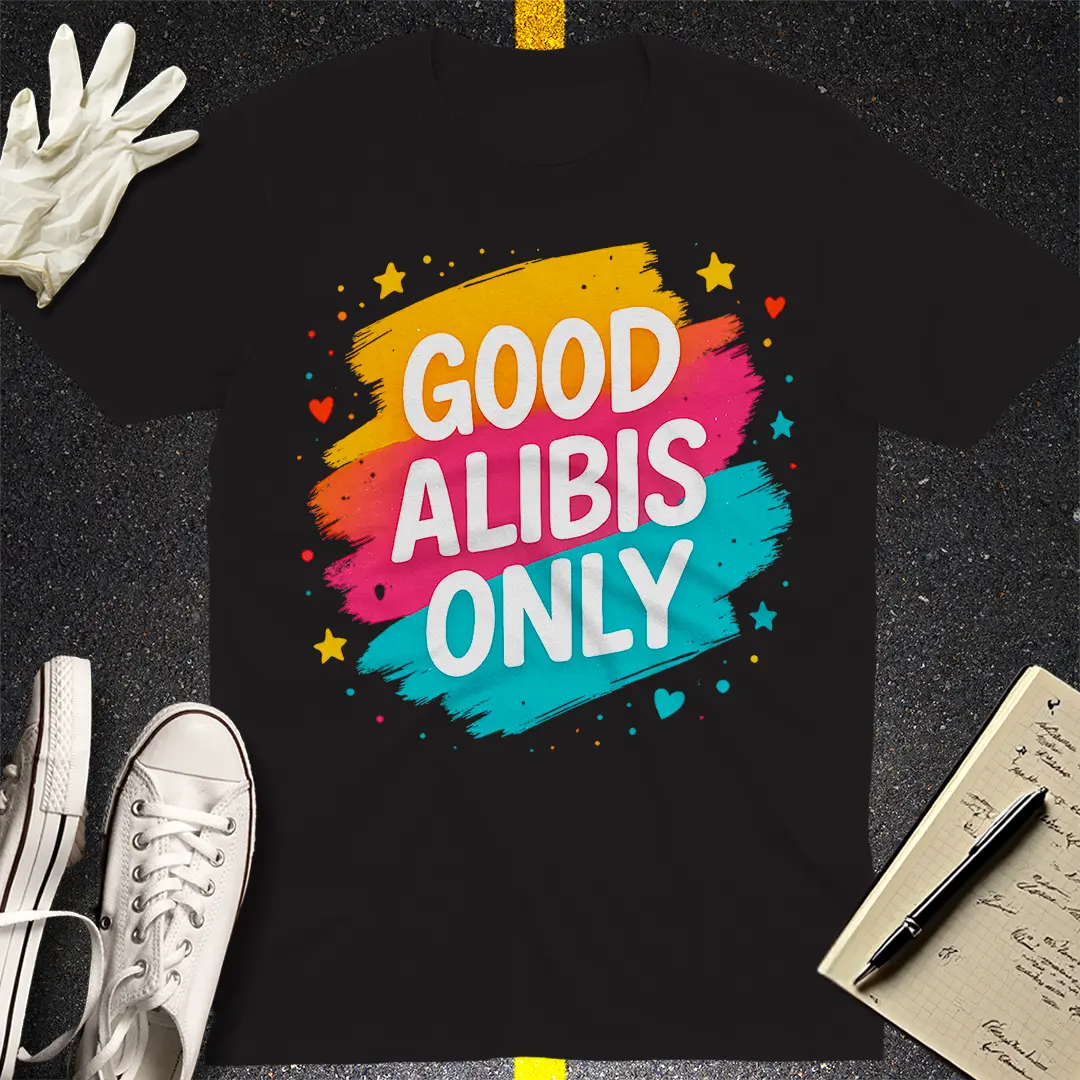 Good Alibis Only T-Shirt - Black