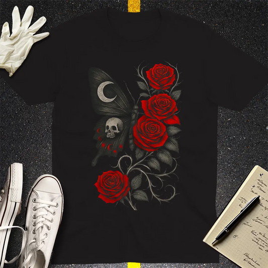 Gothic Rose Reaper T-Shirt - Black