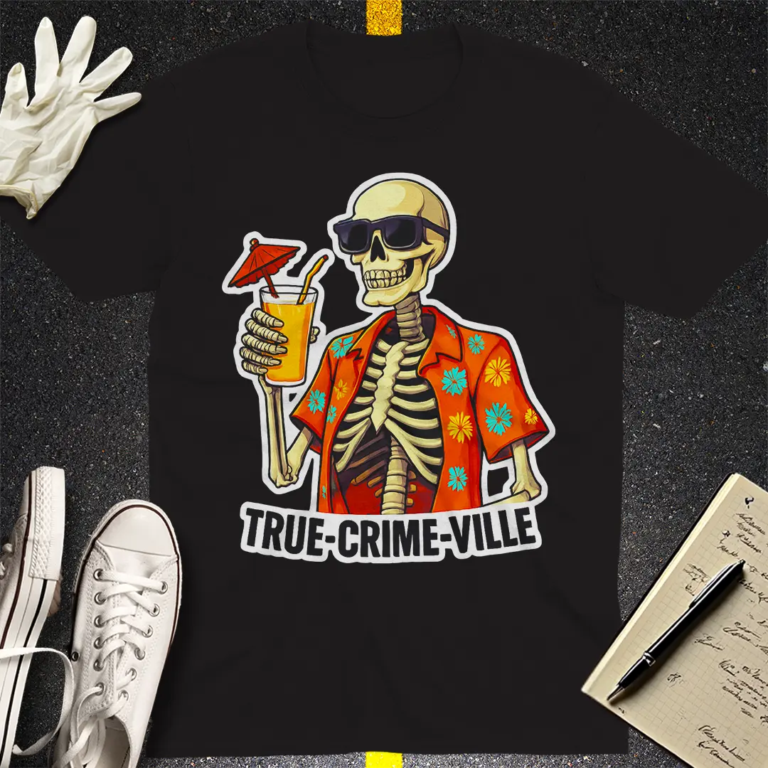 True Crime Ville Skeleton T-Shirt - Black