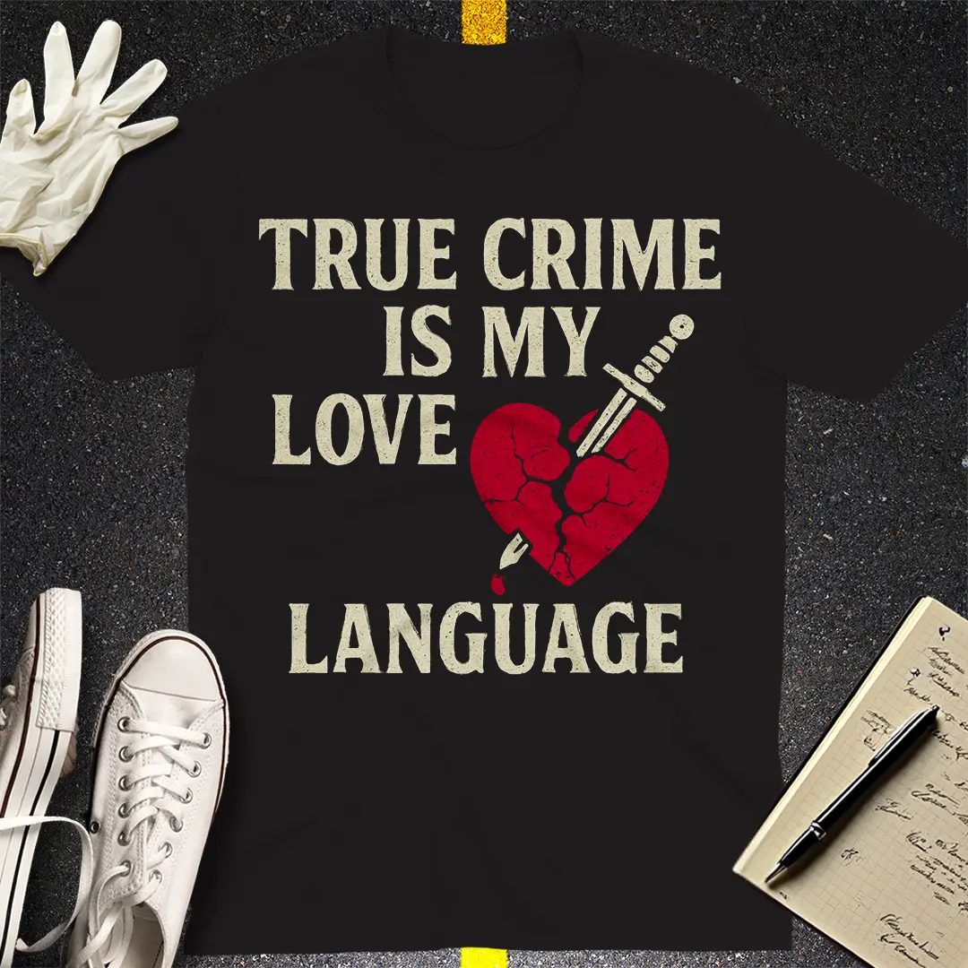 True Crime Love Language T-Shirt - Black