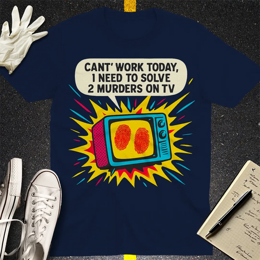 Murder Mystery Binge T-Shirt - Navy