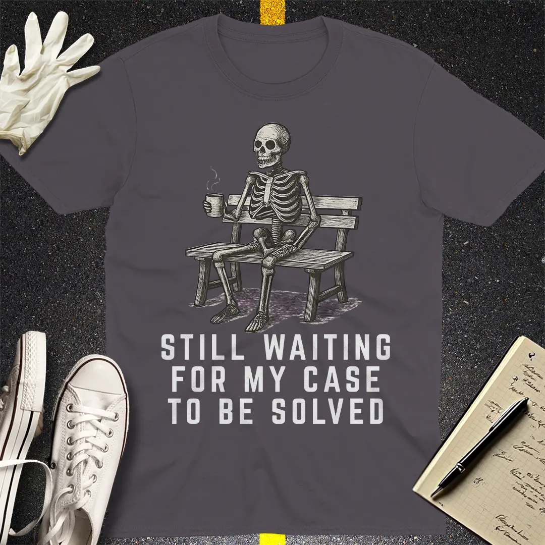Still Waiting Skeleton T-Shirt - Charcoal