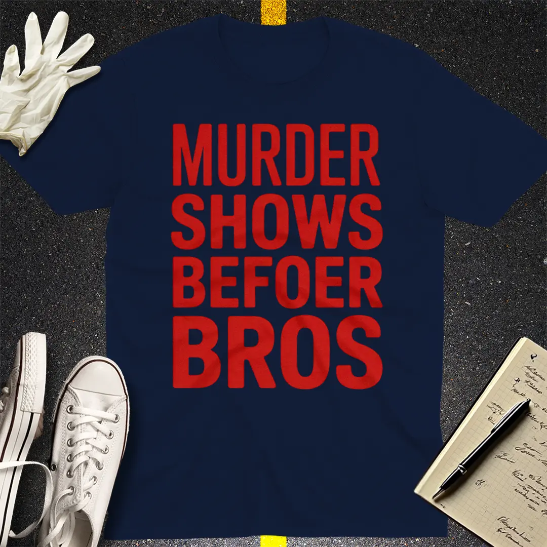 Murder Shows Before Bros T-Shirt - Navy