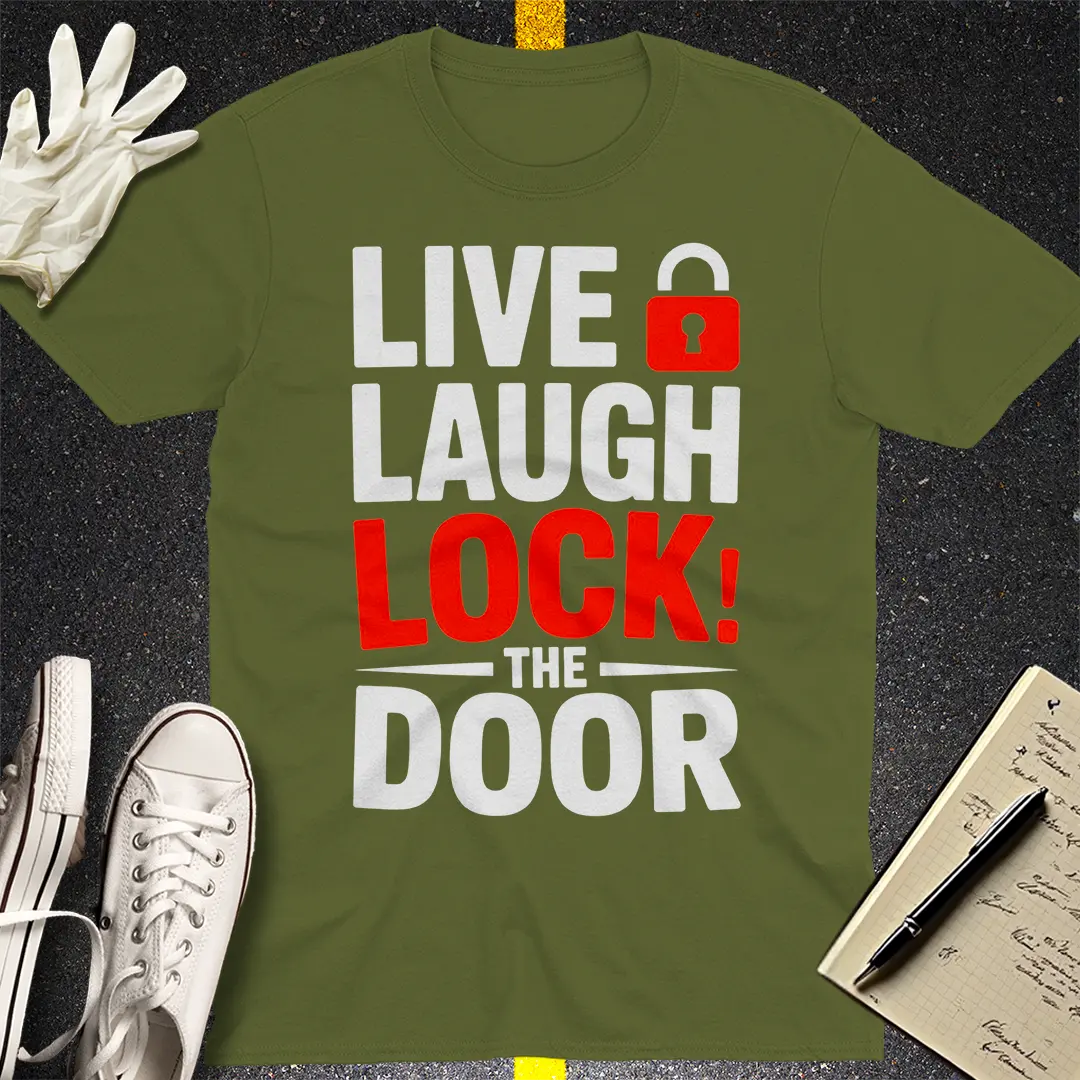 Live Laugh Lock T-Shirt - Military Green