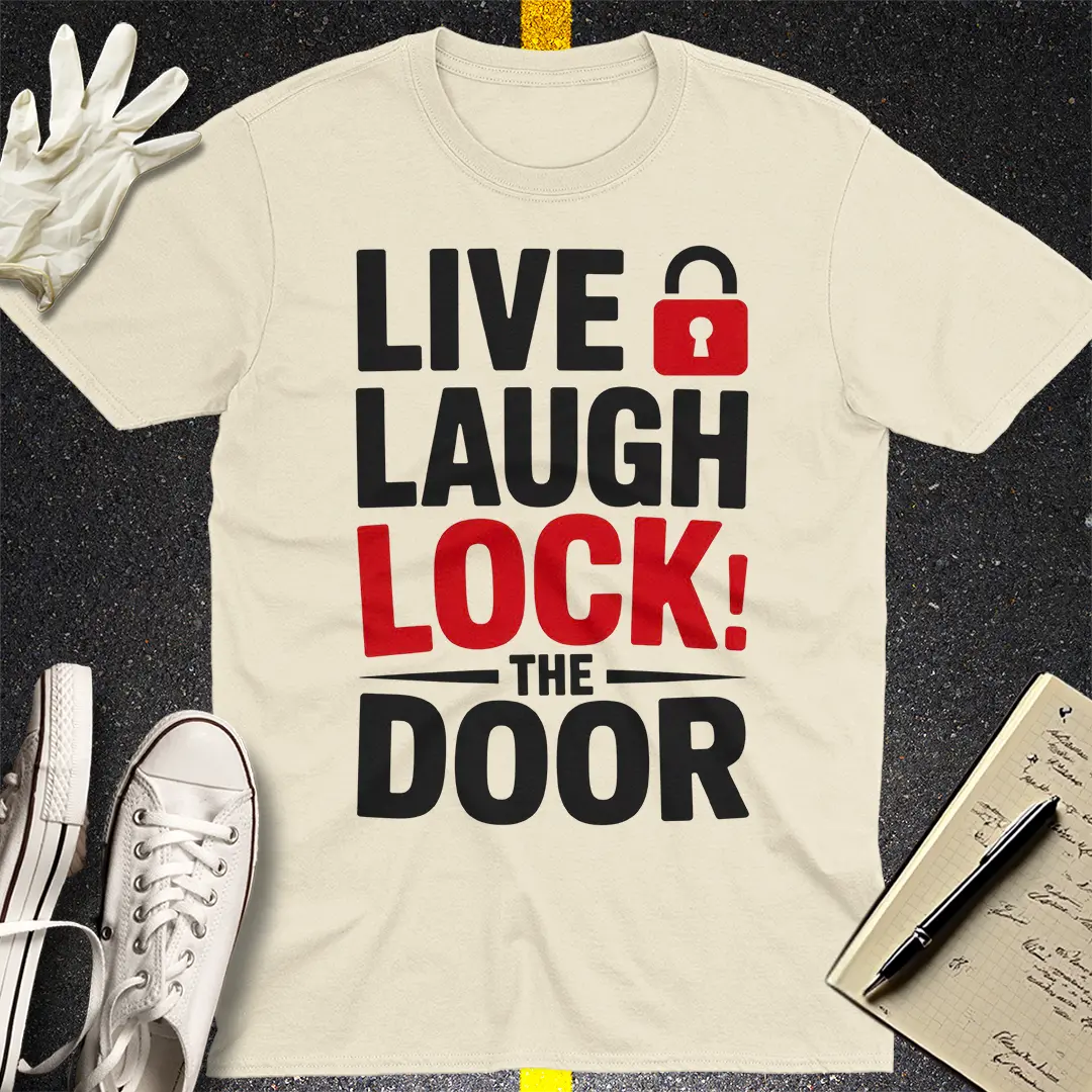 Live Laugh Lock T-Shirt - Natural