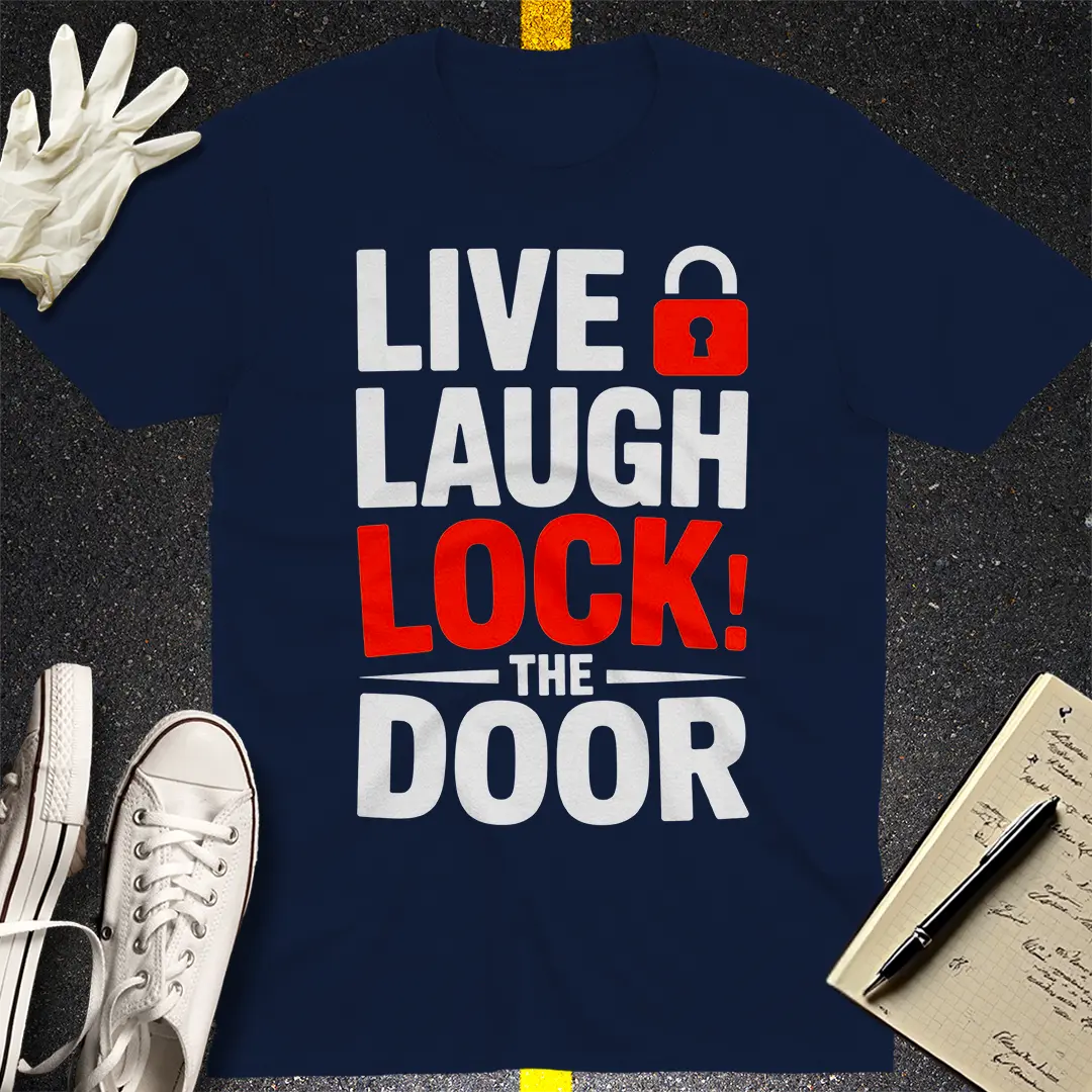 Live Laugh Lock T-Shirt - Navy