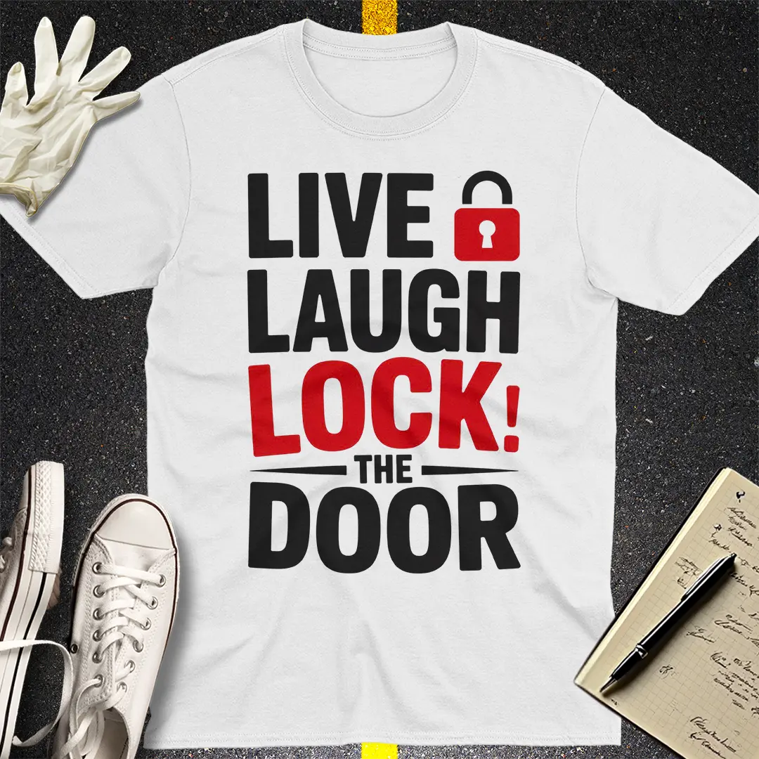 Live Laugh Lock T-Shirt - White