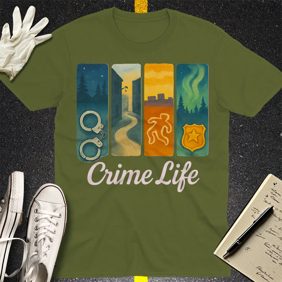 Crime Life T-Shirt - Military Green