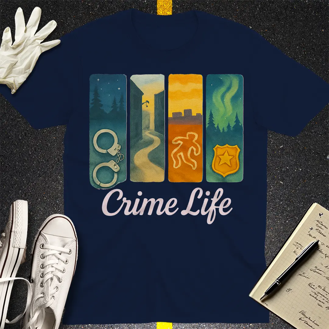 Crime Life T-Shirt - Navy