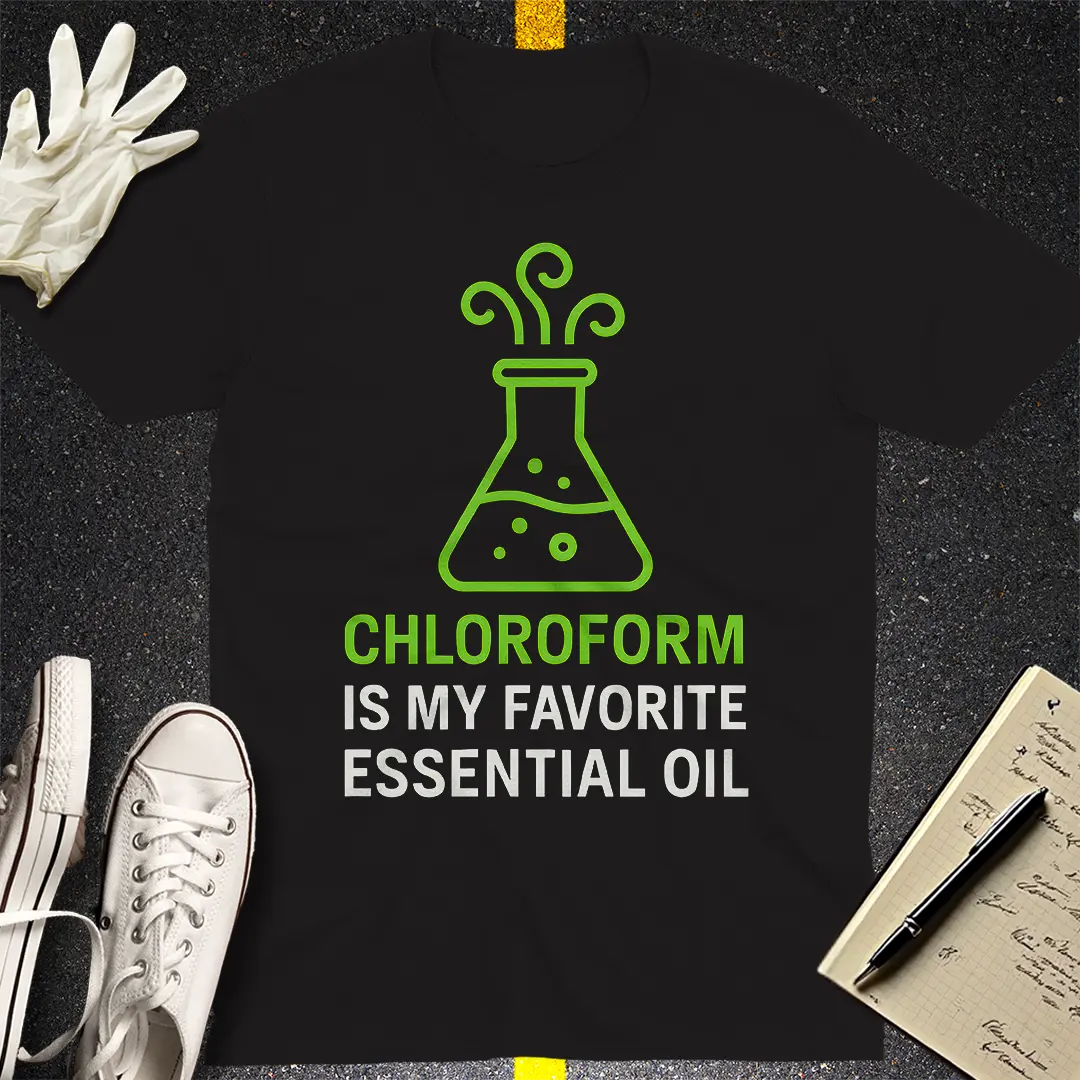 Chloroform Essential Oil T-Shirt - Black