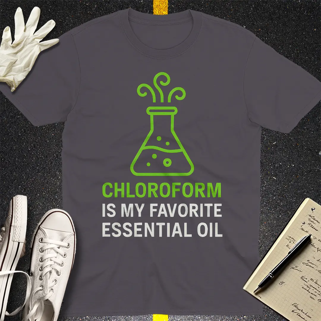 Chloroform Essential Oil T-Shirt - Charcoal