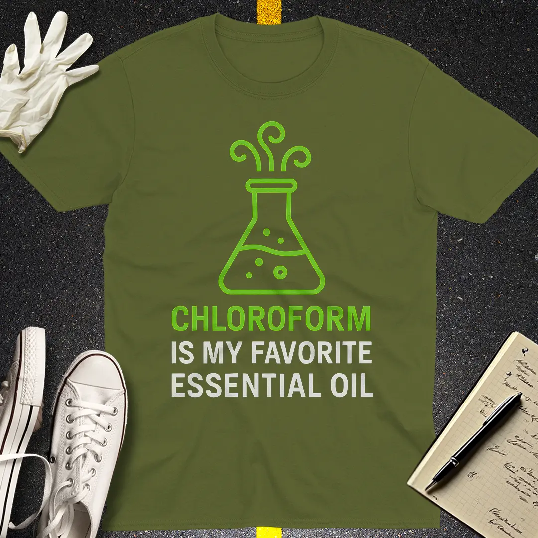 Chloroform Essential Oil T-Shirt - Military Green