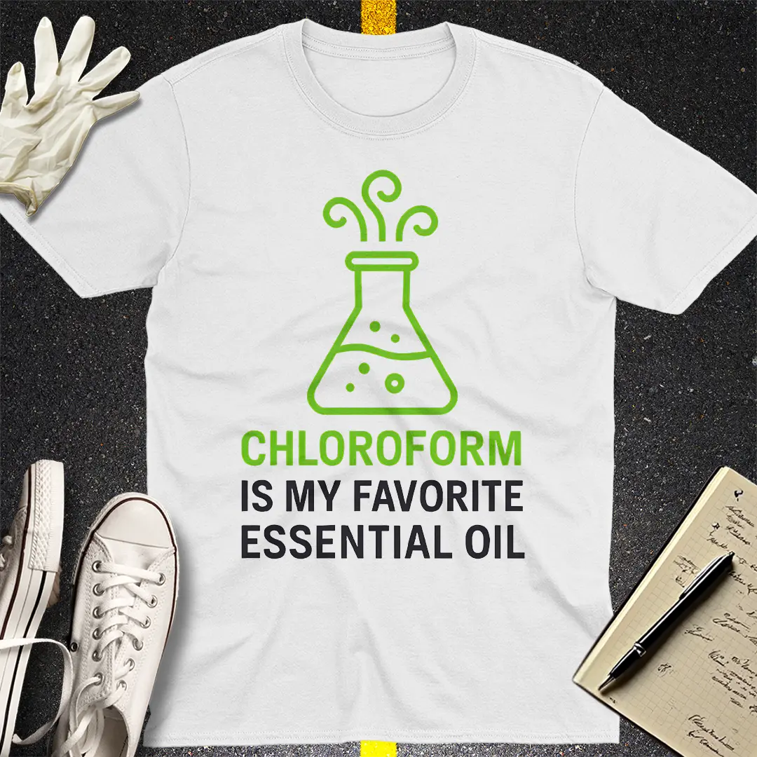 Chloroform Essential Oil T-Shirt - White