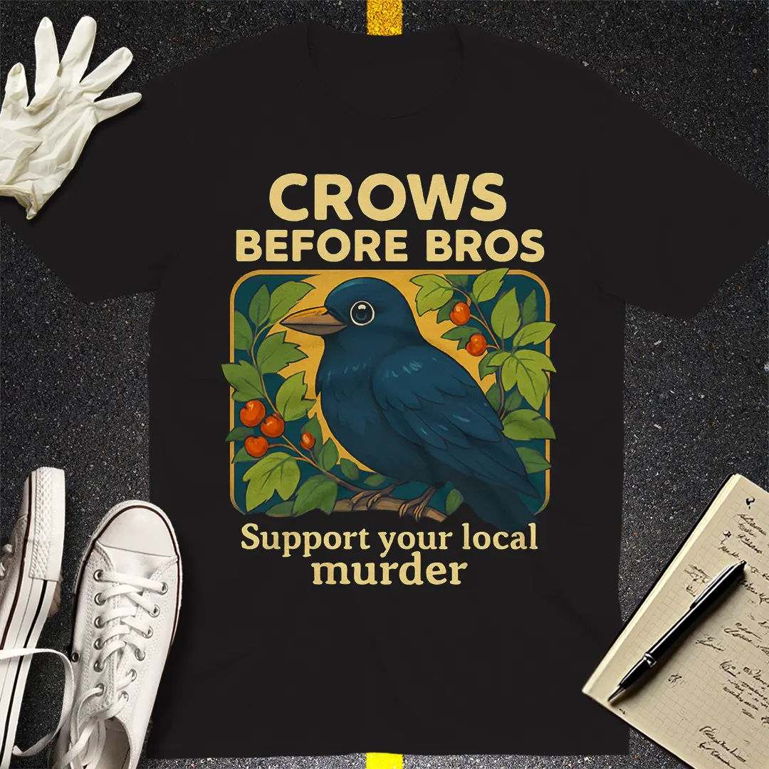 Crows Before Bros T-Shirt - Black