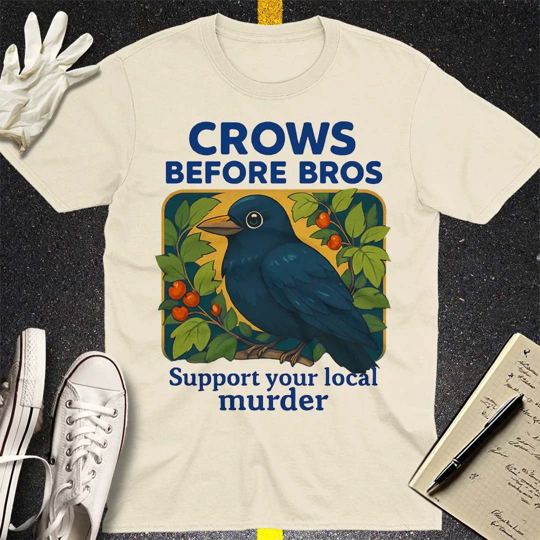 Crows Before Bros T-Shirt - Natural