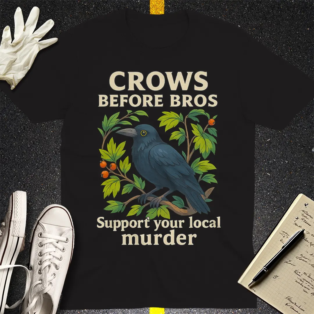 Crows Before Bros T-Shirt - Black