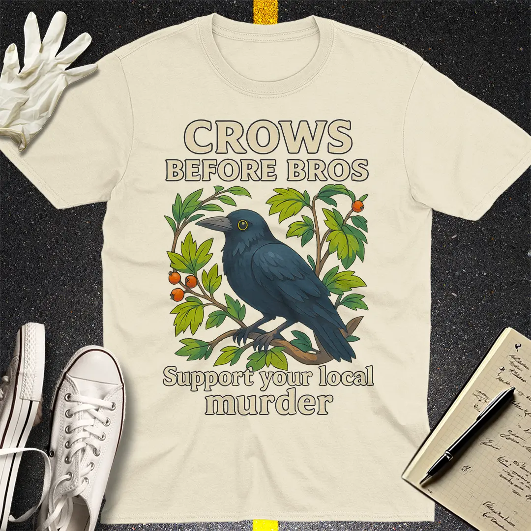 Crows Before Bros T-Shirt - Natural