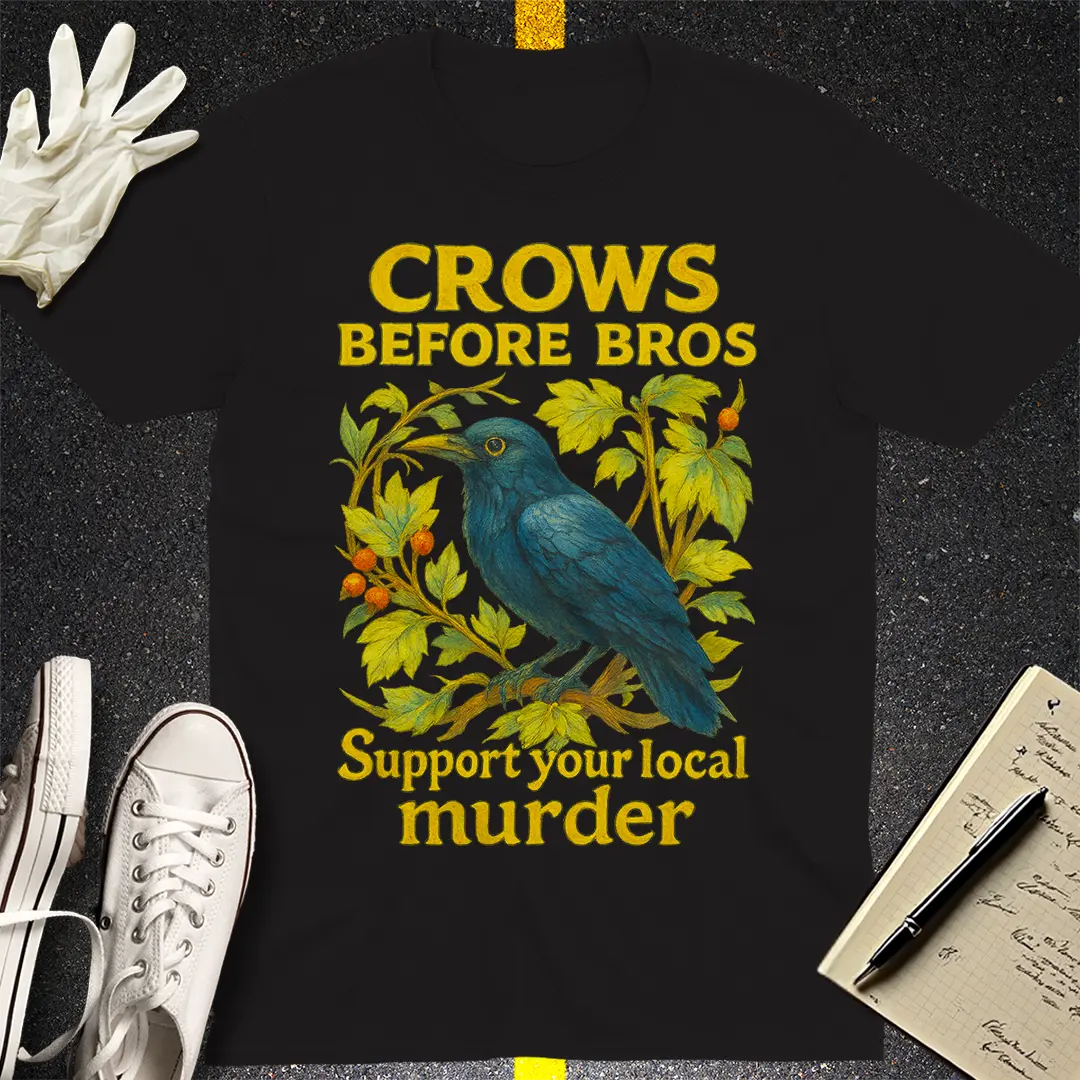 Crows Before Bros T-Shirt - Black