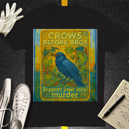 Crows Before Bros T-Shirt - Black