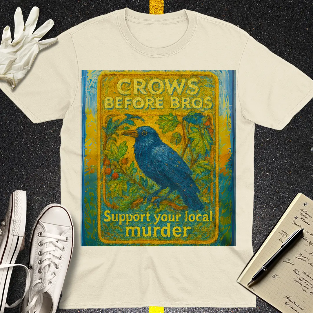Crows Before Bros T-Shirt - Natural