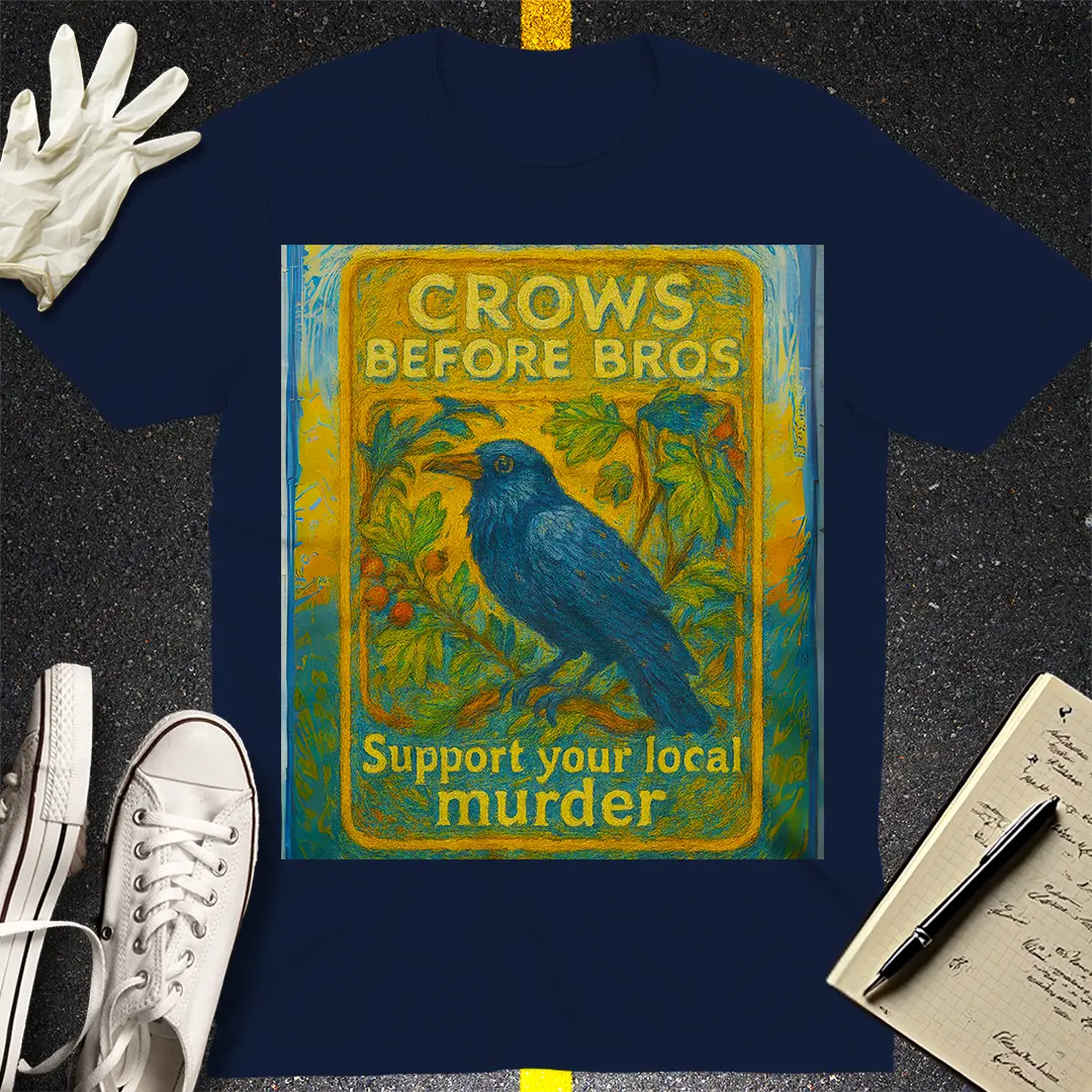 Crows Before Bros T-Shirt - Navy