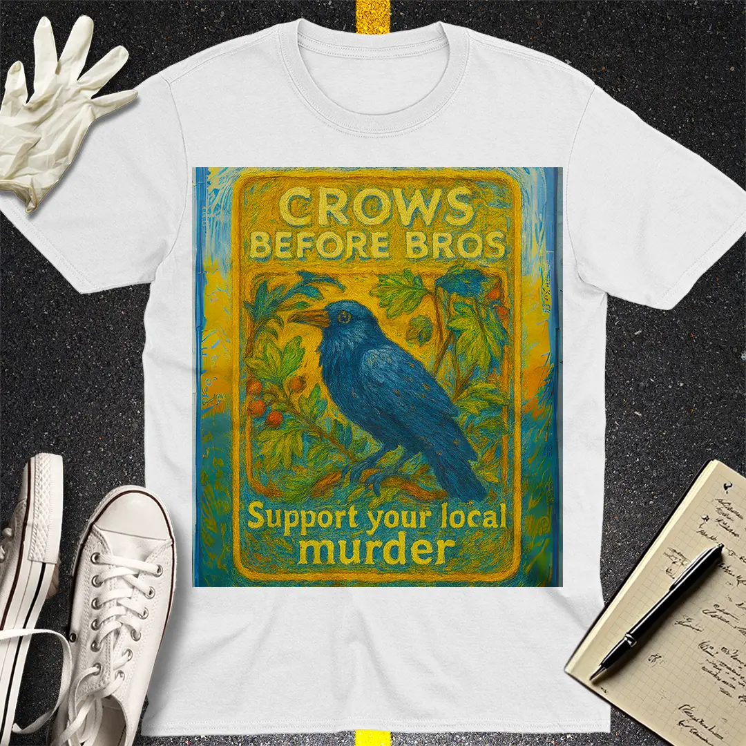 Crows Before Bros T-Shirt - White