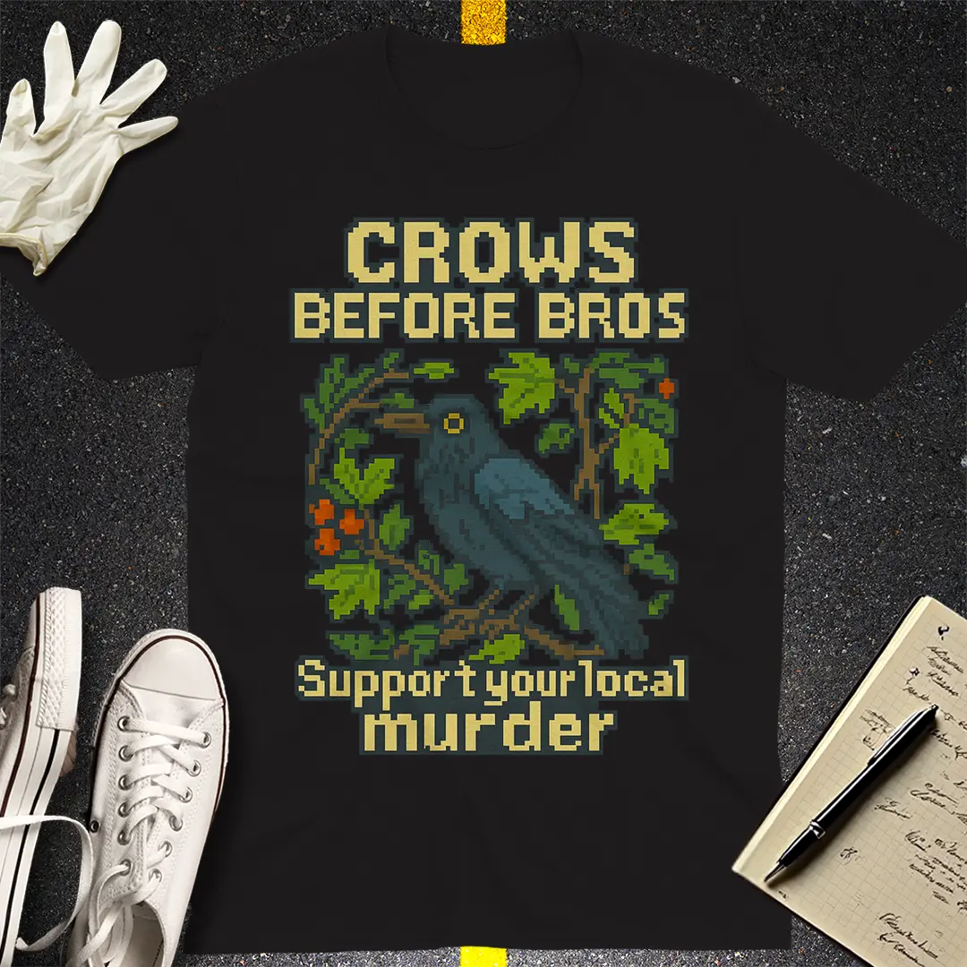 Crows Before Bros T-Shirt - Black