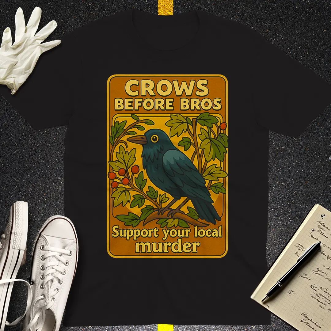 Crows Before Bros T-Shirt - Black