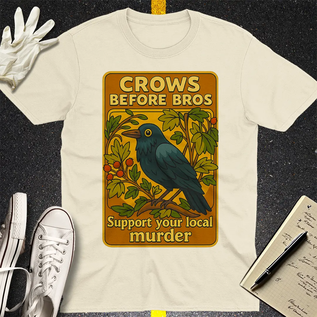 Crows Before Bros T-Shirt - Natural