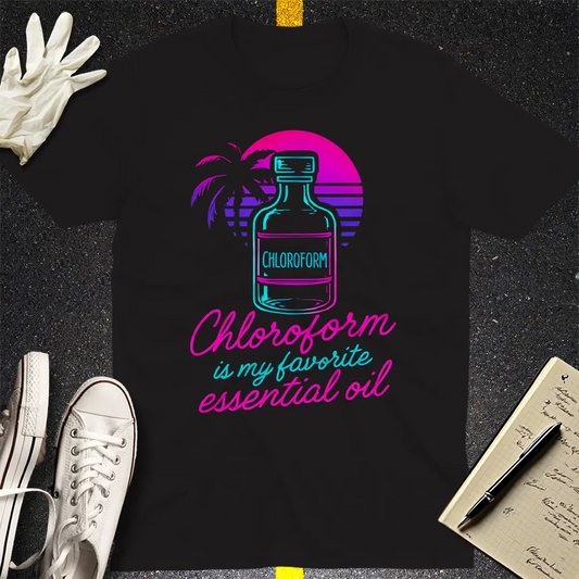 Chloroform Essential Oil T-Shirt - Black